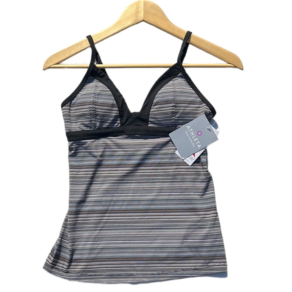 Athleta Veracruz Stripe Striped Tankini Swim Top SIze Small New - Picture 3 of 10